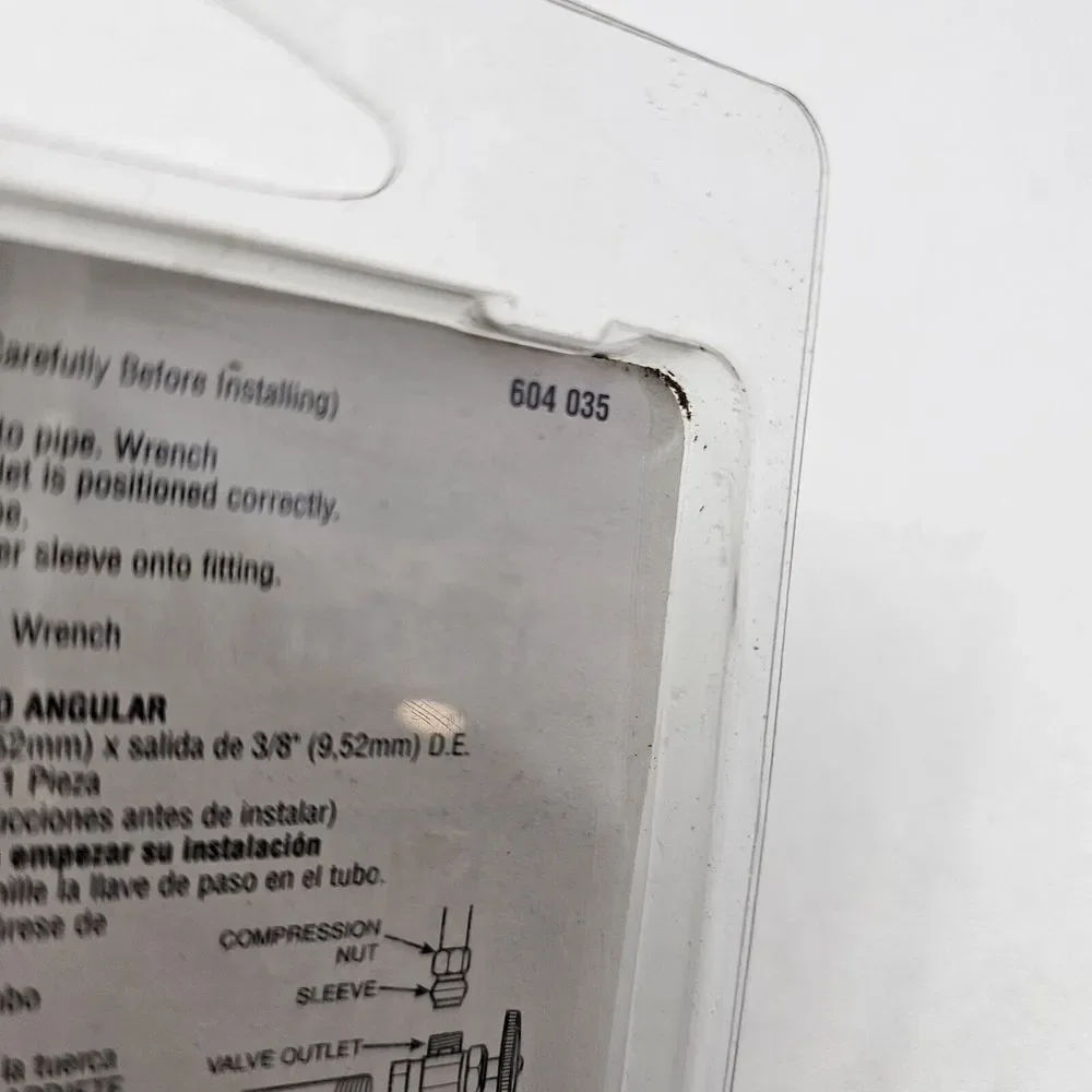 NEW Master Plumber Water Supply 1/4 Turn Angle Valve 604‎ 035 2005